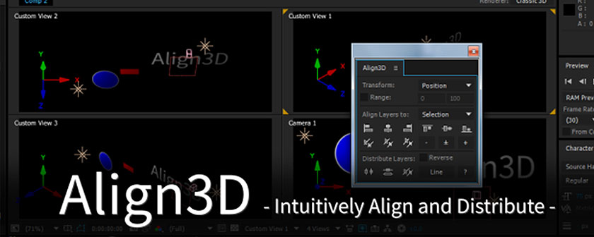 دانلود اسکریپت Align3D برای افتر افکت