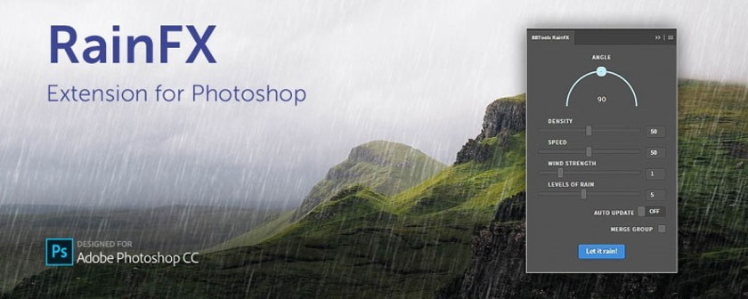 دانلود پلاگین Rain FX برای Photoshop