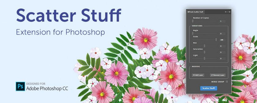 دانلود اسکریپت Scatter Stuff برای نرم افزار فتوشاپ