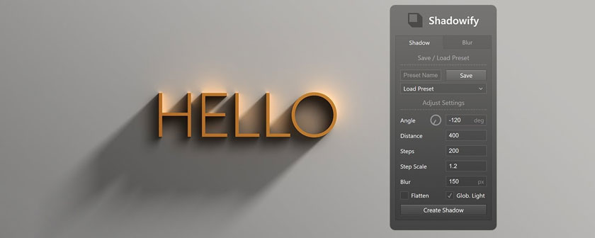 دانلود پلاگین Shadowify PS ساخت سایه در Photoshop