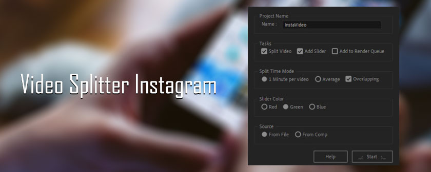 دانلود اسکریپت Video Splitter Instagram برای After Effects