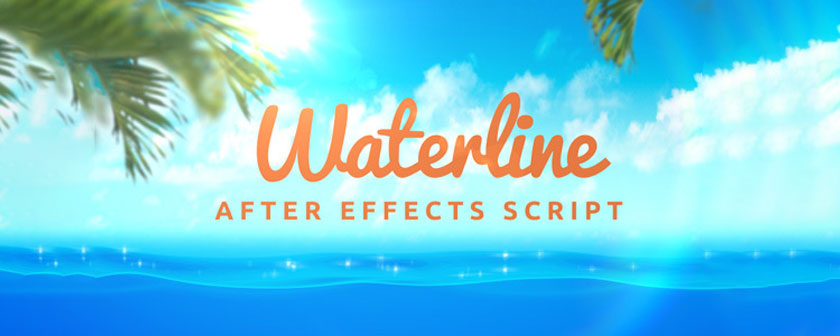 دانلود اسکریپت شبیه سازی ساخت آب Waterline در After Effects