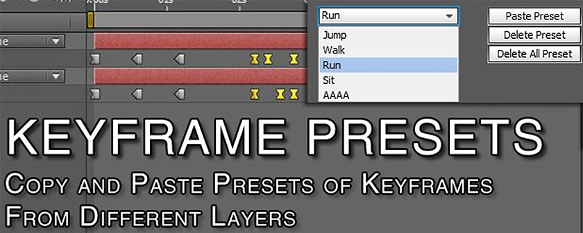 دانلود اسکریپت Keyframe Presets برای افتر افکت