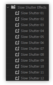تست پریست Slow Shutter Effects در نرم افزار پریمیر پرو
