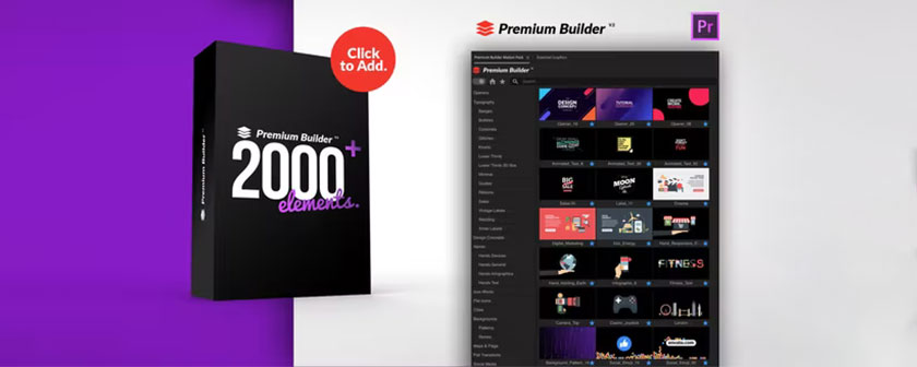 دانلود اسکریپت PremiumBuilder Motion Pack PR برای نرم افزار پریمیر پرو