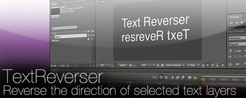 دانلود اسکریپت TextReverser برای افتر افکت