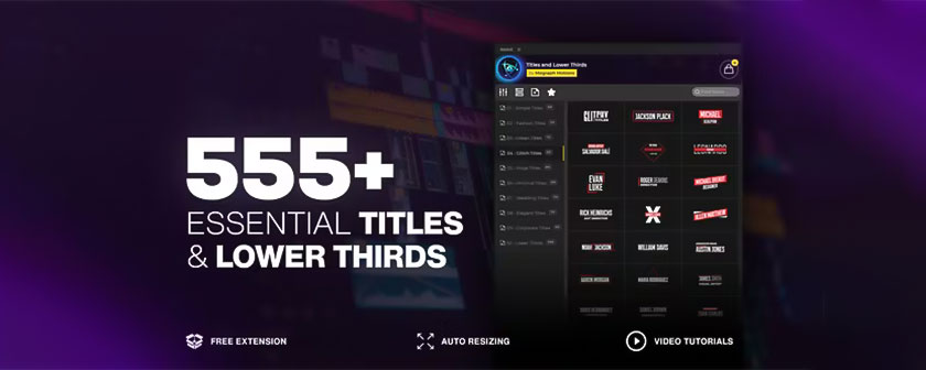 دانلود اسکریپت AtomX Titles and Lower Thirds برای نرم افزار After Effects