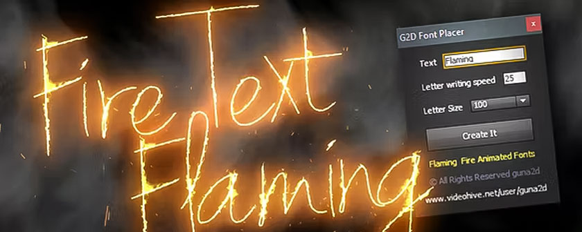 دانلود اسکریپت Fire Text Flaming برای افتر افکت
