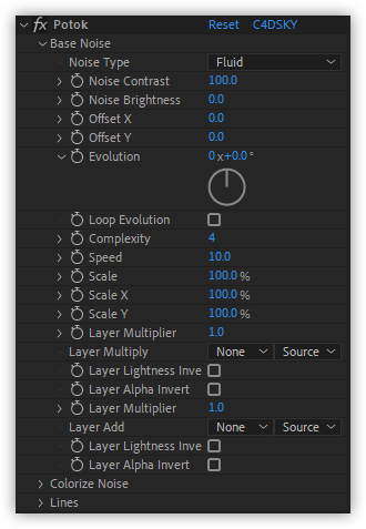تست کرک پلاگین Potok در نرم افزار after effects
