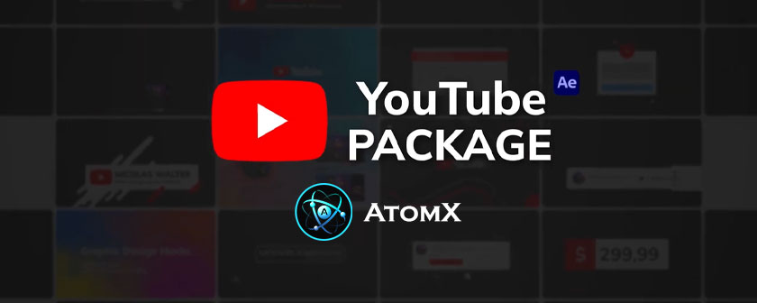 دانلود اسکریپت AtomX YouTube Package در نرم افزار After Effects