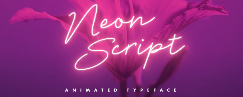 دانلود اسکریپت Neon Script Typeface در افتر افکت