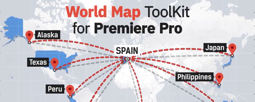 دانلود پریست World Map ToolKit برای پریمیر پرو