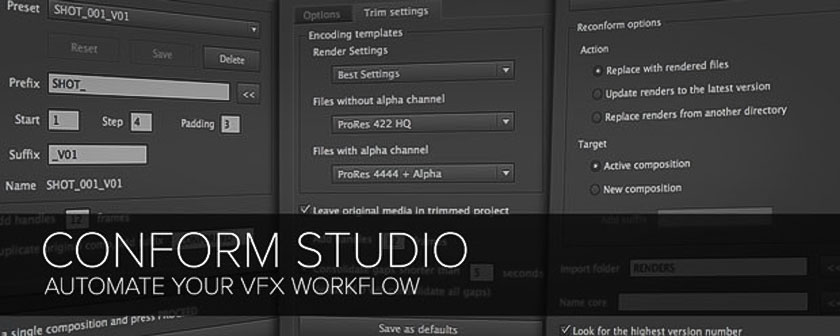 دانلود اسکریپت Conform Studio در افتر افکت