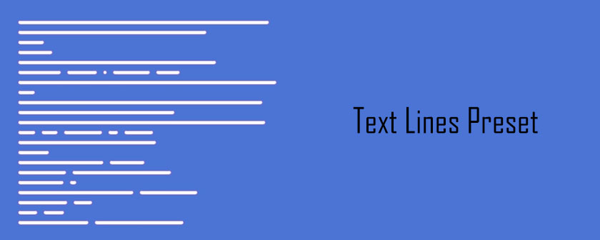 دانلود پریست Text Lines Preset برای افتر افکت