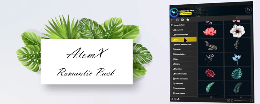 دانلود اسکریپت AtomX Romantic Pack v2.0 برای افتر افکت