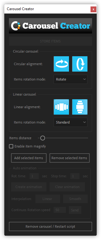 تست کرک اسکریپت Carousel Creator در افتر افکت