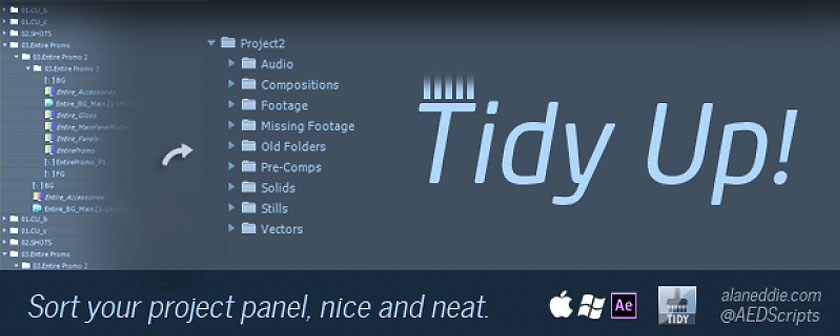 دانلود اسکریپت Tidy up در افتر افکت