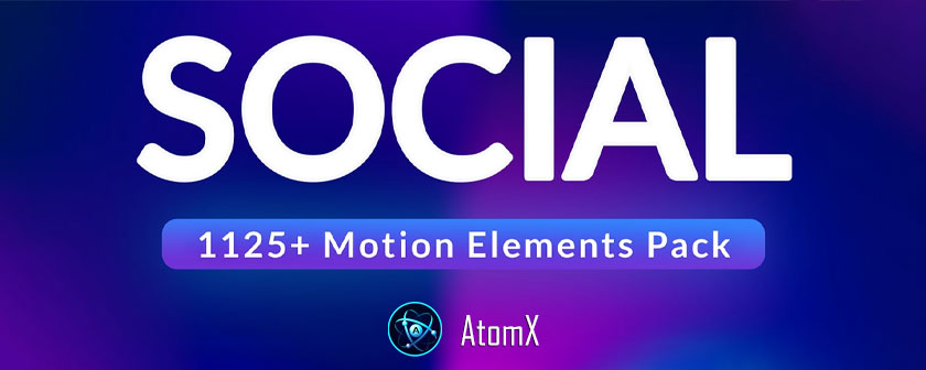 دانلود اسکریپت AtomX Social Pack برای افتر افکت