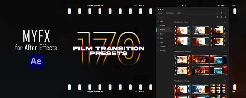 دانلود اسکریپت MYFX Film Transitions برای افتر افکت
