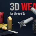 دانلود مدل سه بعدی سلاح برای Element 3d و Cinema 4d
