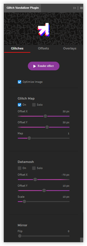تست کرک پلاگین Glitch Vandalizer در فتوشاپ