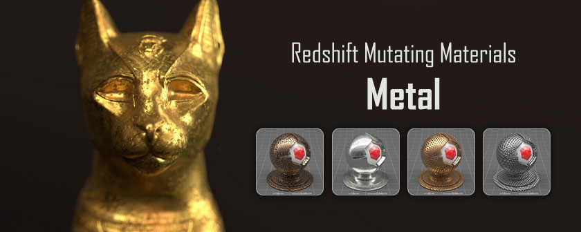 دانلود پریست Redshift Mutating Materials Metals برای Cinema 4d