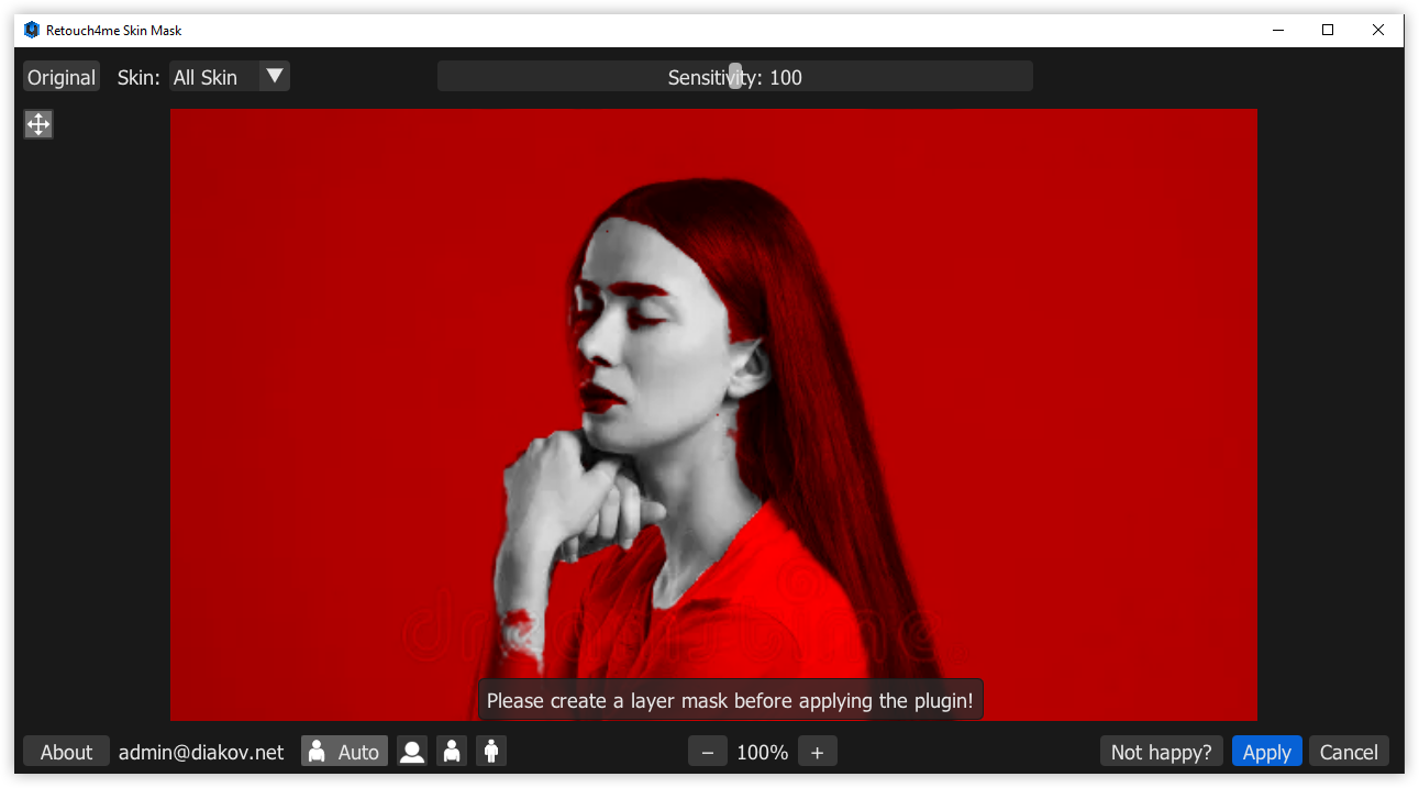 تست پلاگین Retouch4me Skin Mask در فتوشاپ