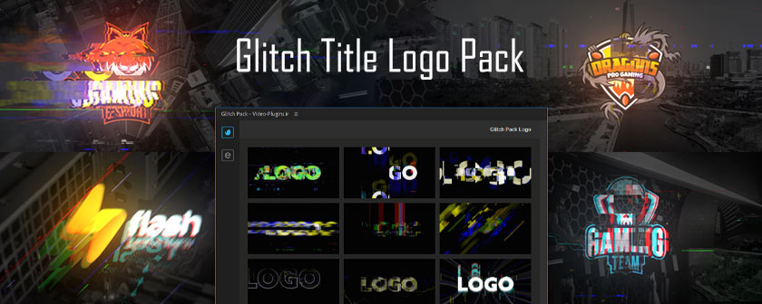 دانلود و کرک اسکریپت Glitch Title Logo Pack در افتر افکت
