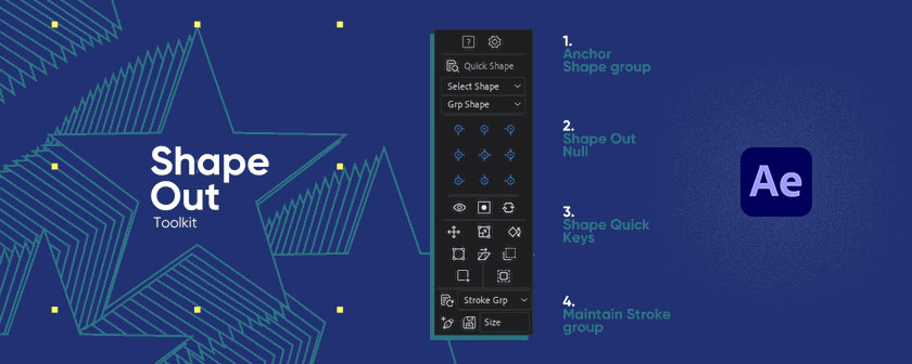 دانلود و کرک اسکریپت Shape Out Toolkit در افتر افکت