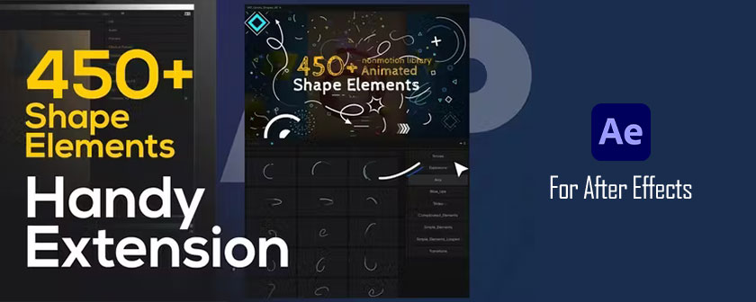 دانلود و کرک اسکریپت Shape Elements Pack در افتر افکت