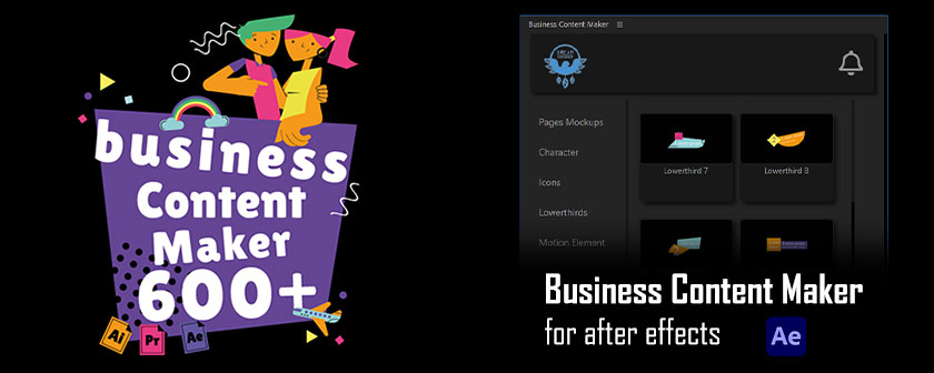 دانلود و کرک اسکریپت Business Content Maker در افتر افکت