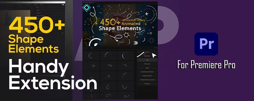 دانلود و کرک اسکریپت Shape Elements Pack در Premiere Pro