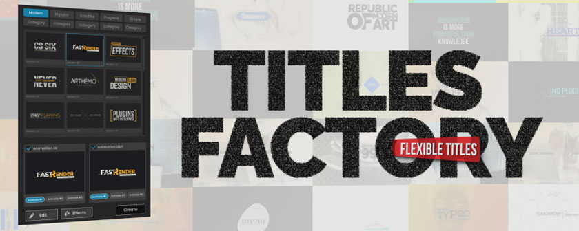 دانلود و کرک اسکریپت Titles Factory در افتر افکت