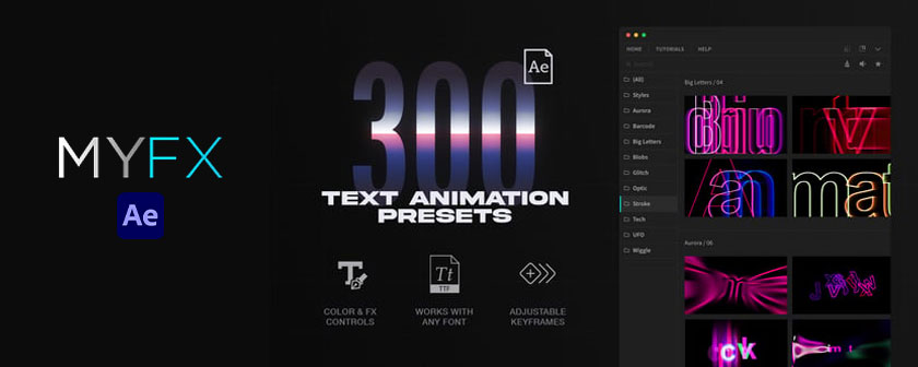 آموزش فارسی MYFX Text Animations در افتر افکت