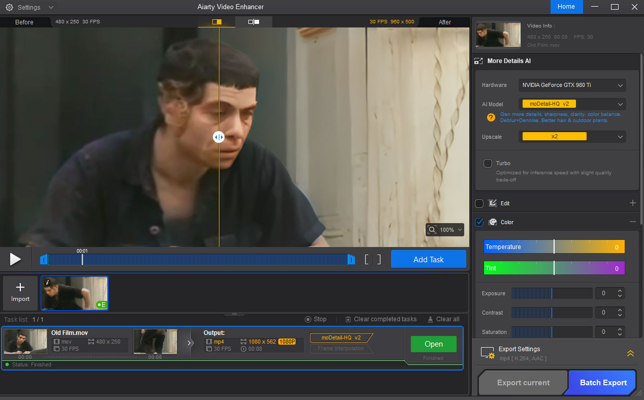 تست نرم افزار Aiarty Video Enhancer افزایش کیفیت ویدیو