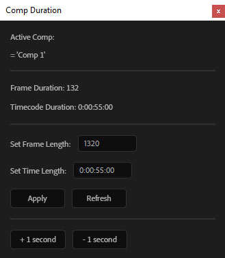 تست کرک اسکریپت Comp Duration در افتر افکت