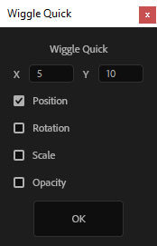 تست کرک اسکریپت Quick Wiggle در After Effects