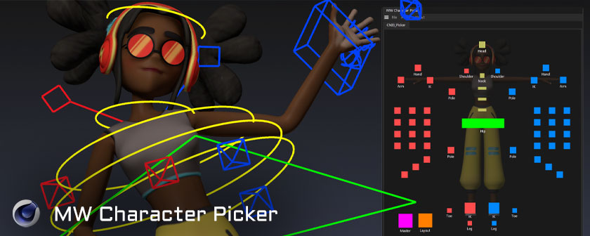 پلاگین ساخت کنترلر برای انیمیت کاراکتر در Cinema 4d