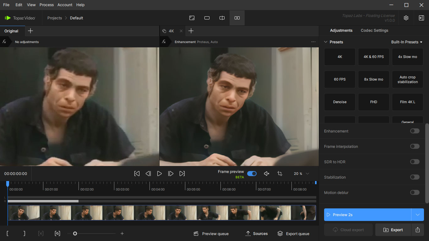 تست کرک نرم افزار Topaz Video Pro