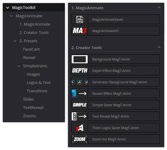 تست کرک پریست Magic Animate Pro در داوینچی