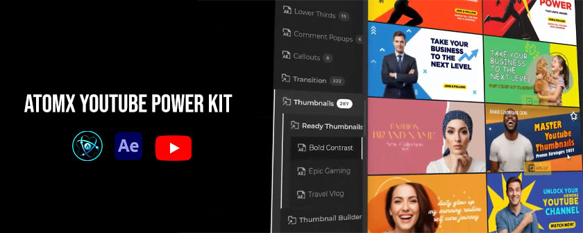 دانلود AtomX Youtube Power Kit برای after Effects