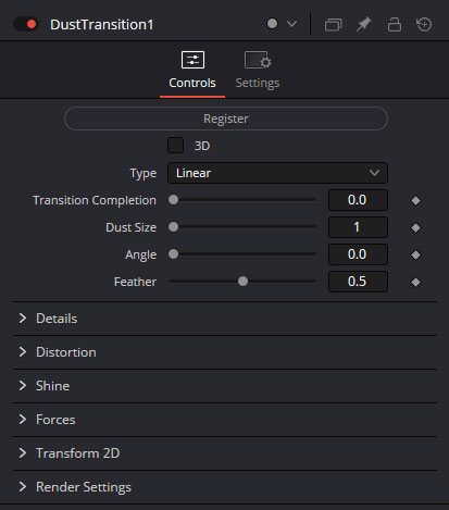 تست کرک پلاگین Dust Transition در نرم افزار Davinci Resolve