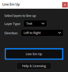 تست کرک اسکریپت Line Em Up در افتر افکت