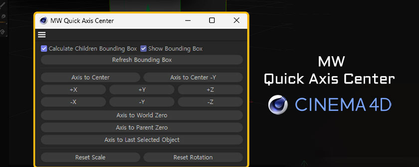 دانلود و آموزش پلاگین ویرایش نقطه مرکز در Cinema 4d