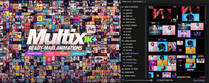 دانلود و آموزش اسکریپت Multix Viewer در افتر افکت