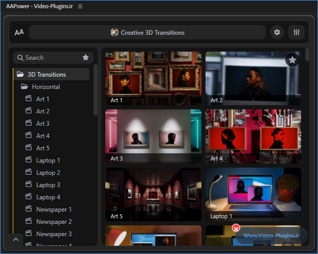 تست کرک اسکریپت AAPower Creative 3D Transitions در After Effects
