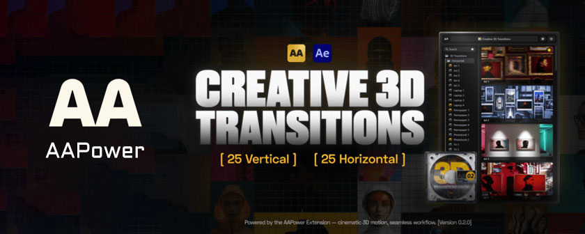 دانلود اسکریپت AAPower Creative 3D Transitions برای فتر افکت