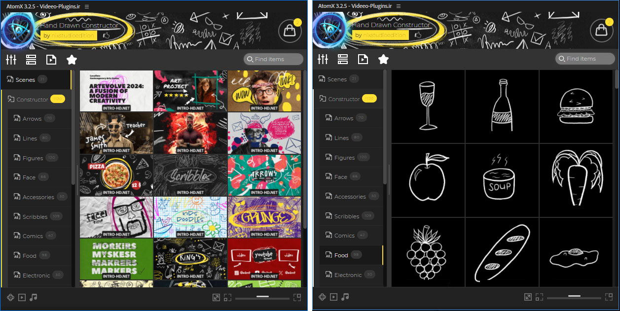 تست کرک اسکریپت AtomX Hand Drawn Constructor در After Effects