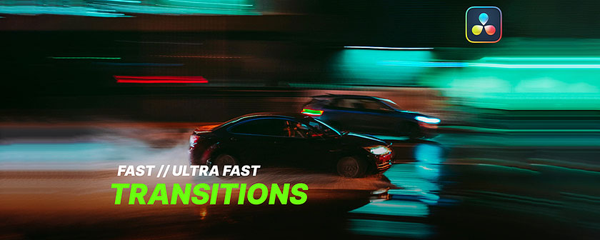 دانلود انواع ترانزیشن زوم و حرکت در نرم افزار داوینچی