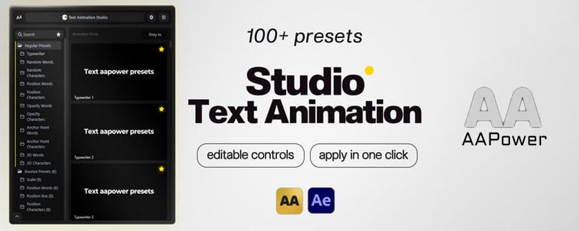 دانلود اسکریپت AAPower Studio Text Animation آپدیت همراه با کرک